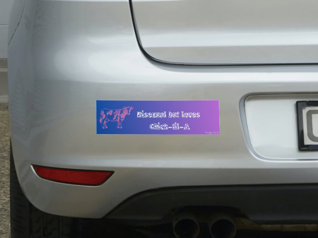 Conflicted Cravings Sticker – Bi Feelings, Bad Chicken Edition