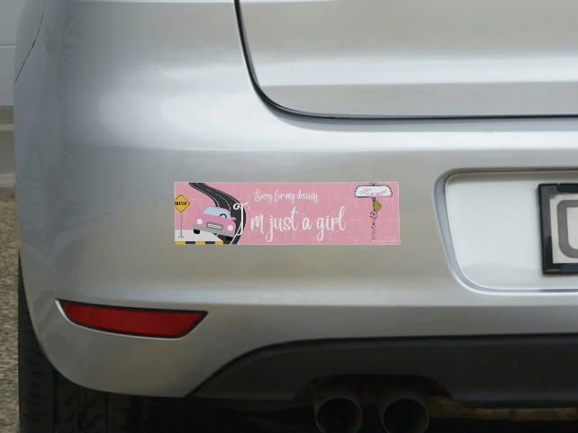 Just a Girl Sticker – Apology Not Actually Included Edition