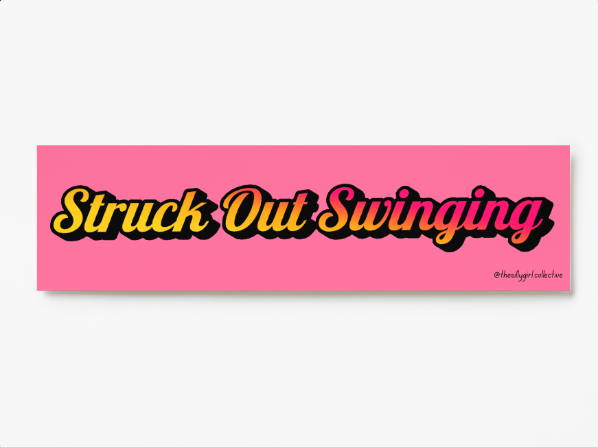 Strikeout Energy Sticker – Swing for the Fences Edition