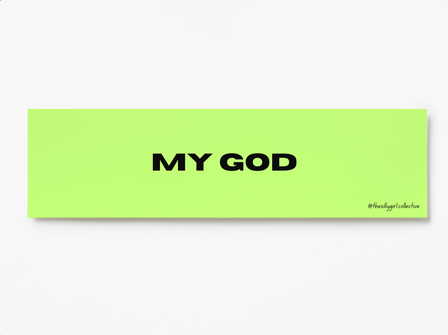 Green-Eyed Exclamation Sticker – Minimalist Meltdown Edition