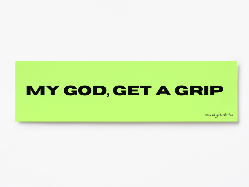 Public Meltdown Prevention Sticker – Lime Green Desperation Edition