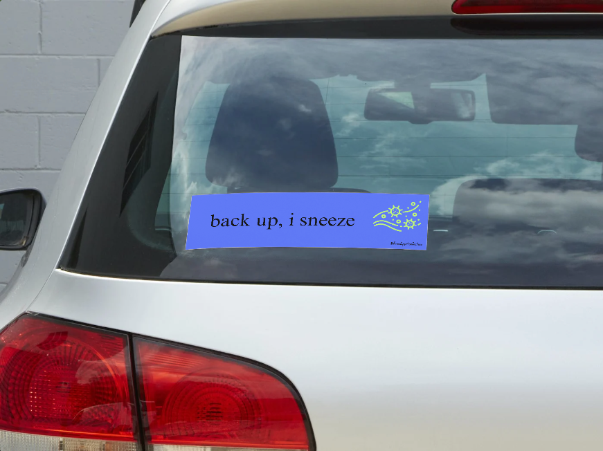 Sneezing Hazard Sticker – Tiny Tornado Edition
