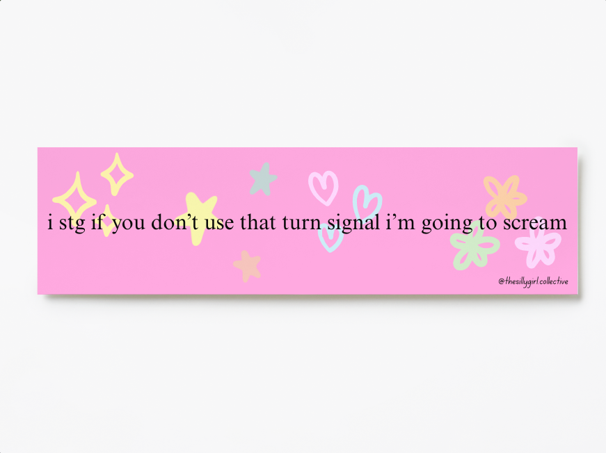 Turn Signal Tantrum Sticker – Screaming Driver Edition
