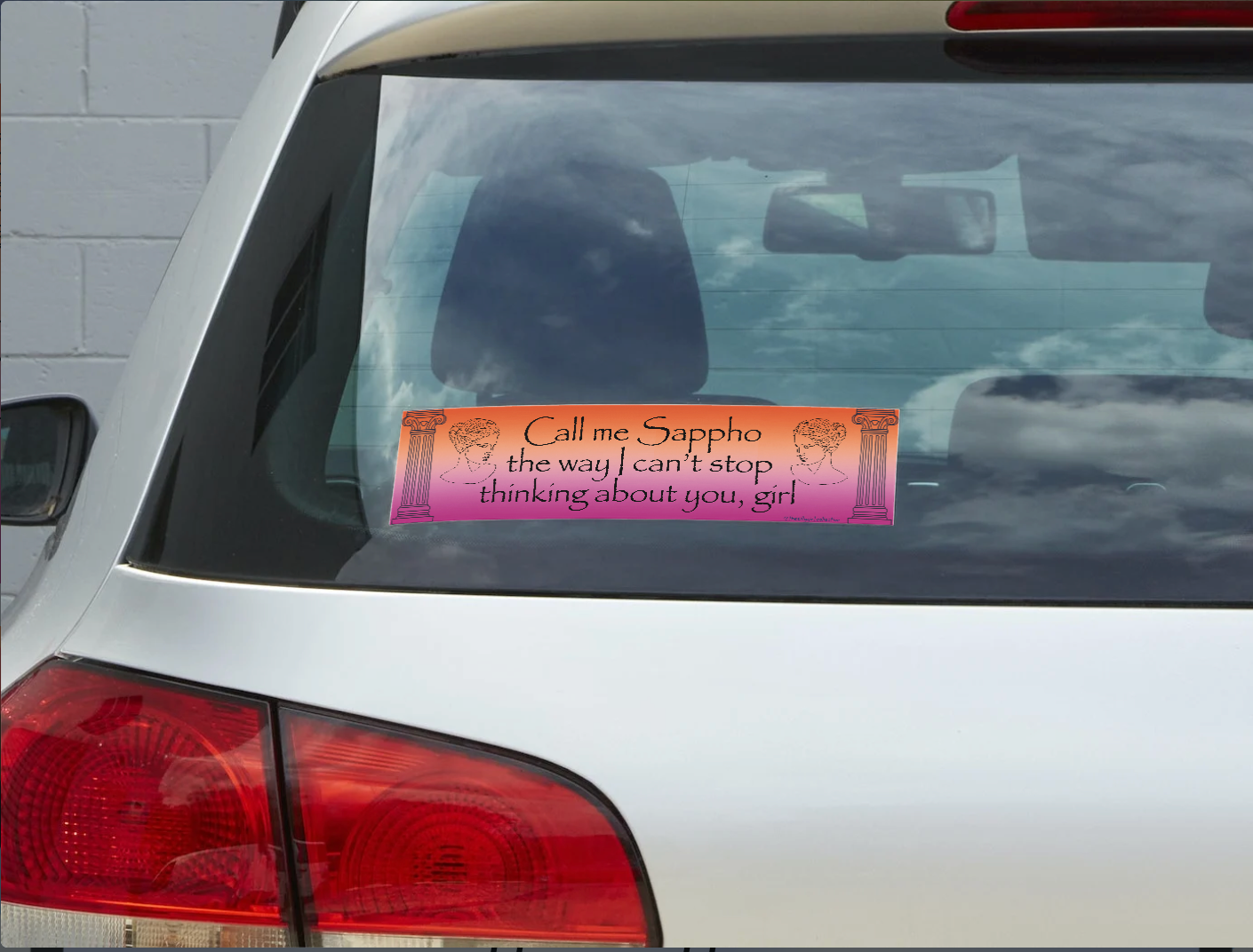 Sappho Brainrot Sticker – Ancient Lesbian Problems Edition