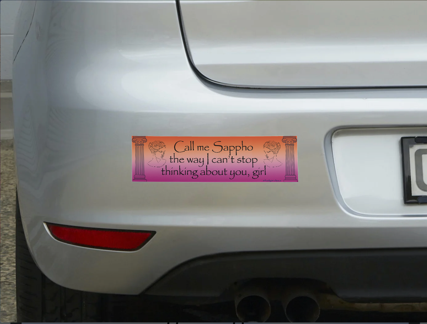 Sappho Brainrot Sticker – Ancient Lesbian Problems Edition