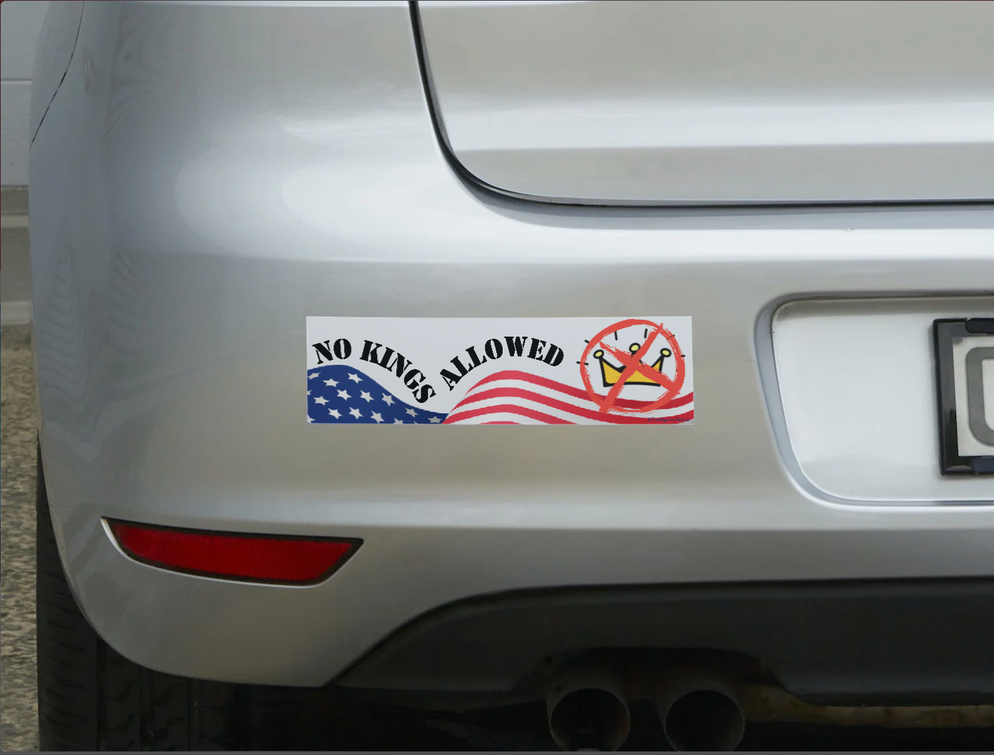 Patriotic Rejection Sticker – Crown? Never Heard of Her Edition