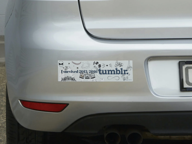 Internet Trauma Sticker – Tumblr Core Survivor Edition