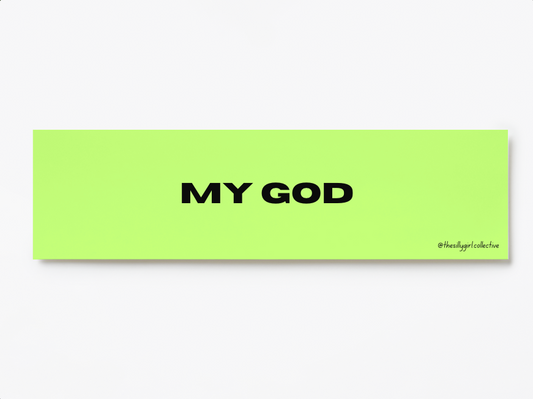 Green-Eyed Exclamation Sticker – Minimalist Meltdown Edition