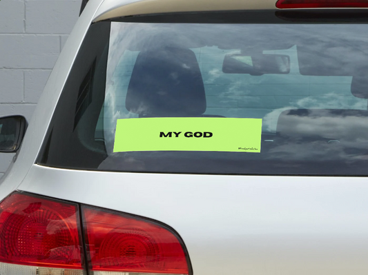 Green-Eyed Exclamation Sticker – Minimalist Meltdown Edition