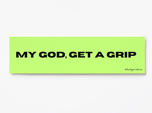 Public Meltdown Prevention Sticker – Lime Green Desperation Edition