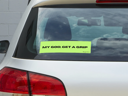 Public Meltdown Prevention Sticker – Lime Green Desperation Edition