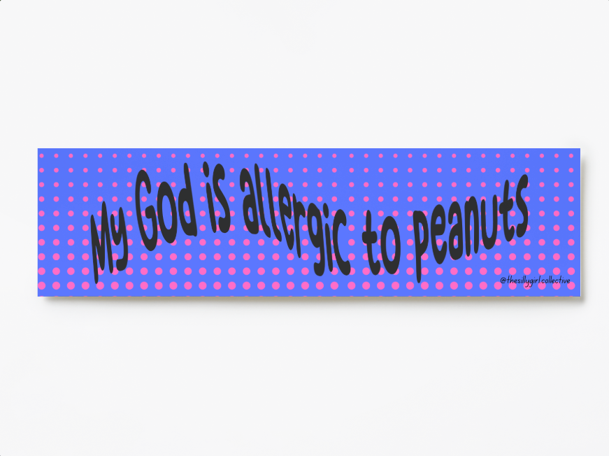 Allergy Alert Sticker – Divine Peanut-Free Zone Edition