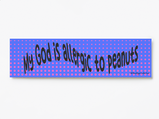 Allergy Alert Sticker – Divine Peanut-Free Zone Edition
