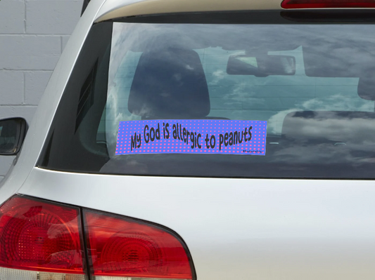 Allergy Alert Sticker – Divine Peanut-Free Zone Edition