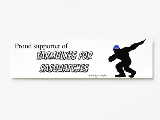 Sasquatch Solidarity Sticker – Dabbin’ Yarmulke Edition