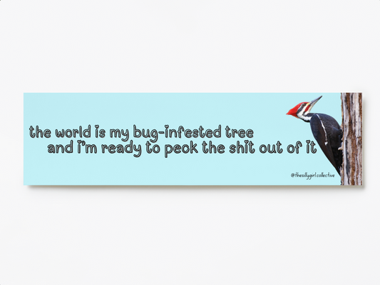 Aggressive Bird Energy Sticker – Pecking Order Edition
