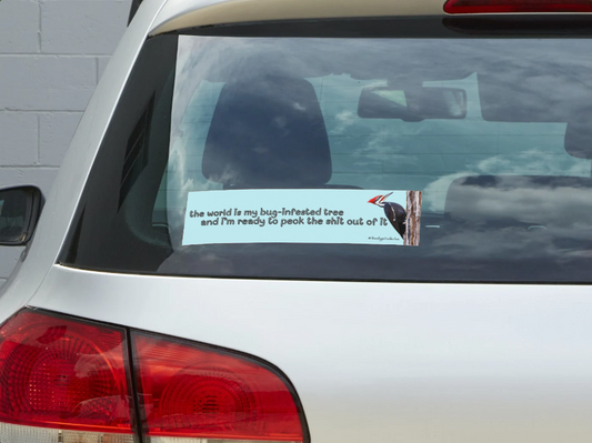 Aggressive Bird Energy Sticker – Pecking Order Edition