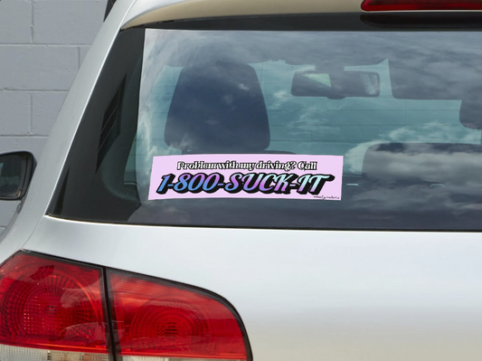 Road Rage Hotline Sticker – Suck It Edition