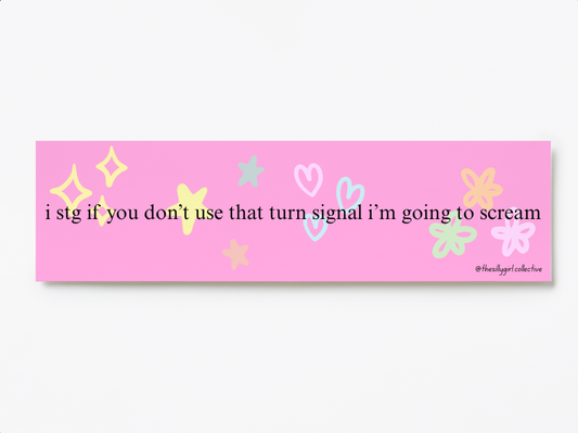 Turn Signal Tantrum Sticker – Screaming Driver Edition