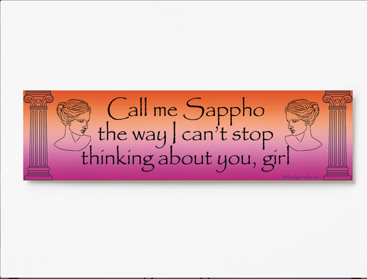 Sappho Brainrot Sticker – Ancient Lesbian Problems Edition