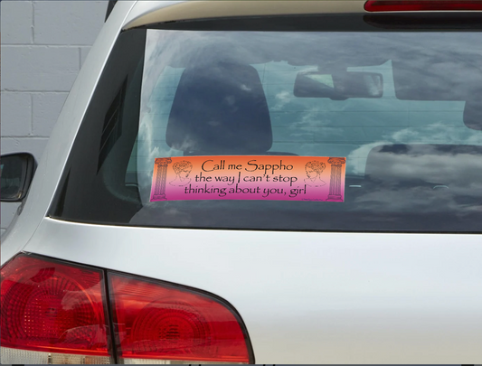 Sappho Brainrot Sticker – Ancient Lesbian Problems Edition
