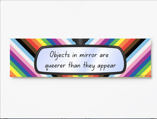 Rearview Realness Sticker – Mirror Gays Edition