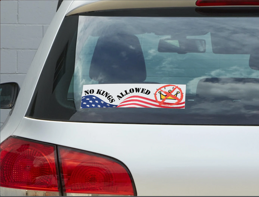 Patriotic Rejection Sticker – Crown? Never Heard of Her Edition