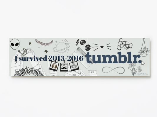 Internet Trauma Sticker – Tumblr Core Survivor Edition